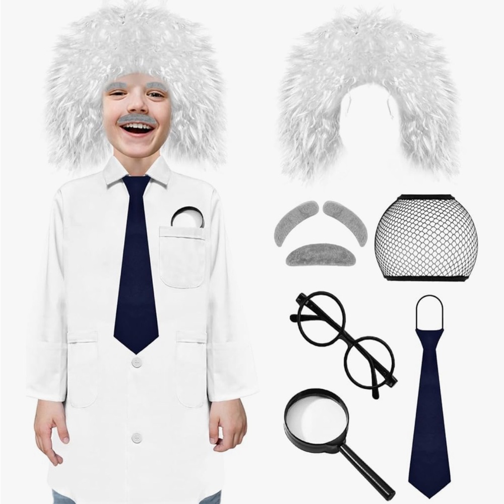 Kids Scientist Costume Set with White Lab Coat and Accessories